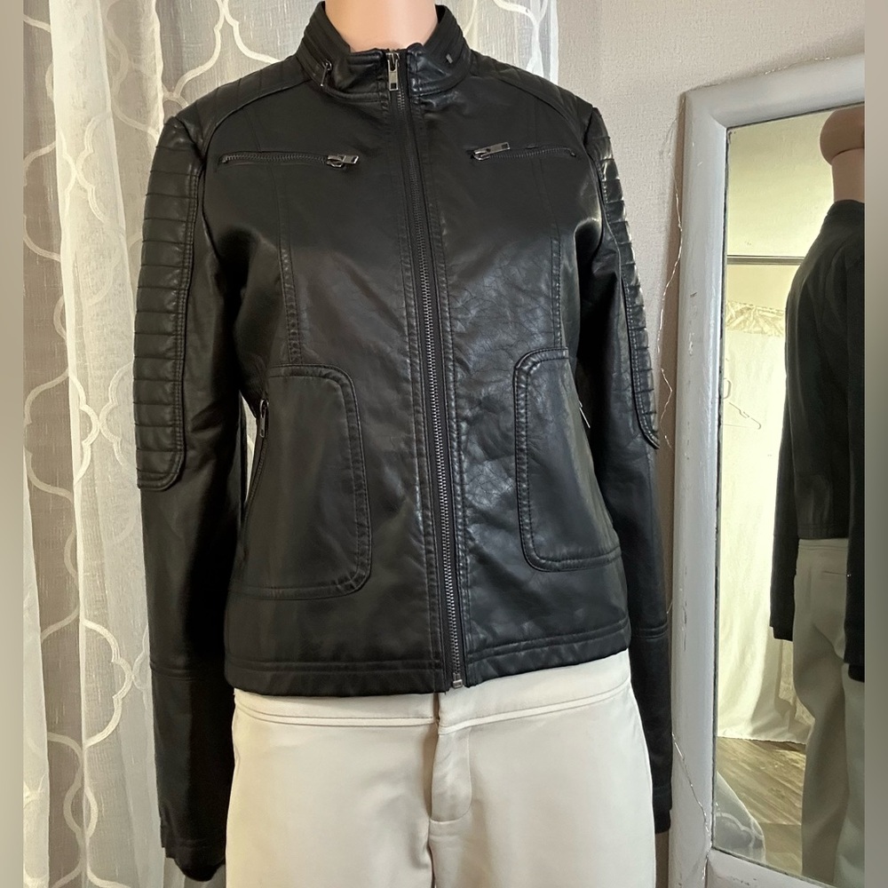 Maralyn & Me Black Leather Jacket